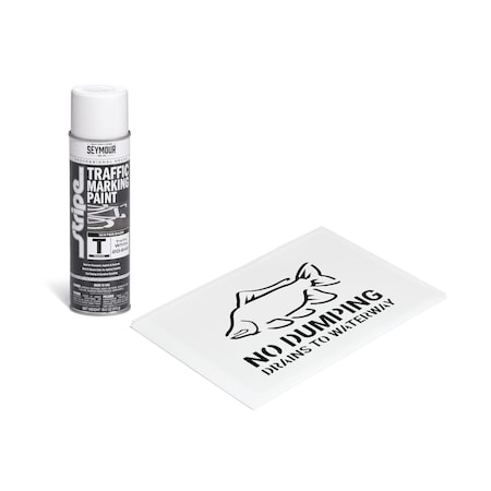 Pig Storm Drain Stencil Kit, Storm Drain Marker, 12.375in W x 18in L, 3PK SGN8206